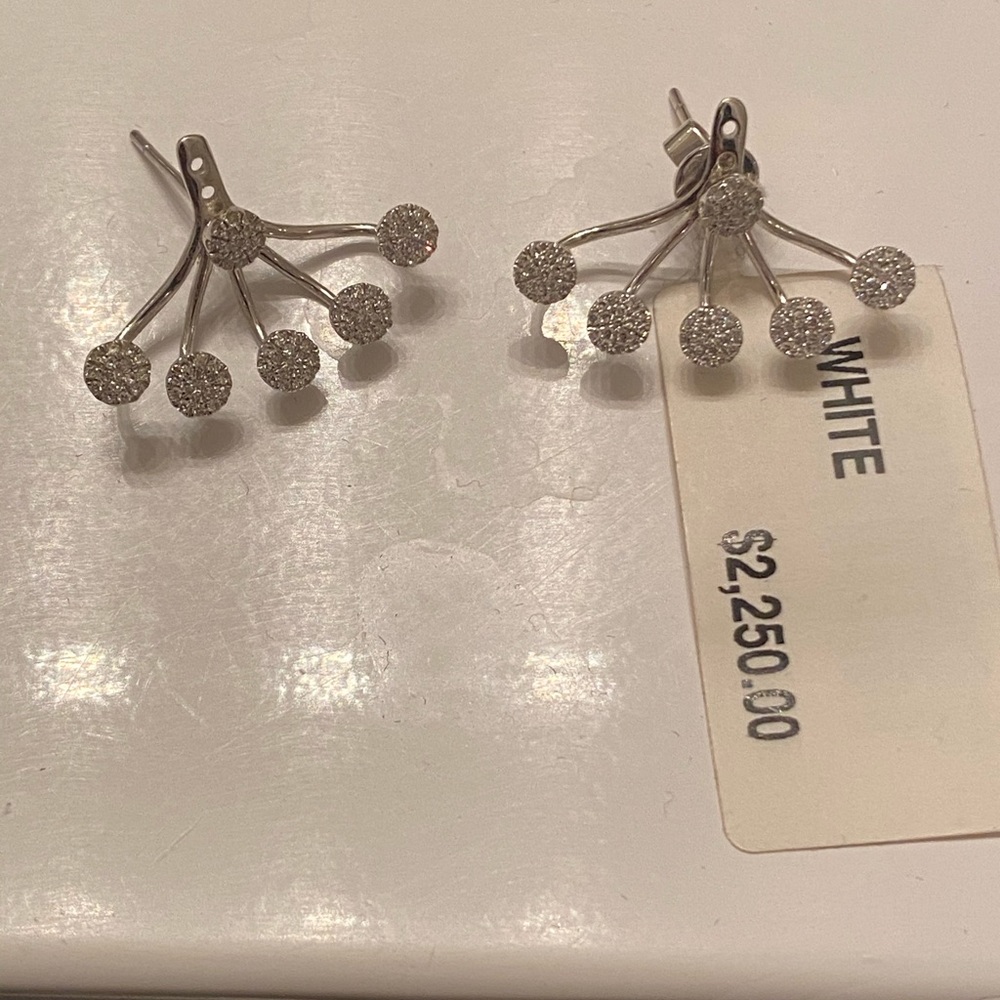 White Gold Diamond Jacket earrings